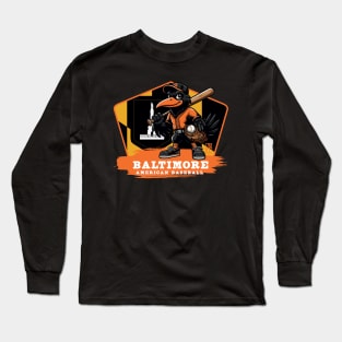 USA - American BASEBALL - Baltimore - Baseball mascot - Baltimore baseball Long Sleeve T-Shirt